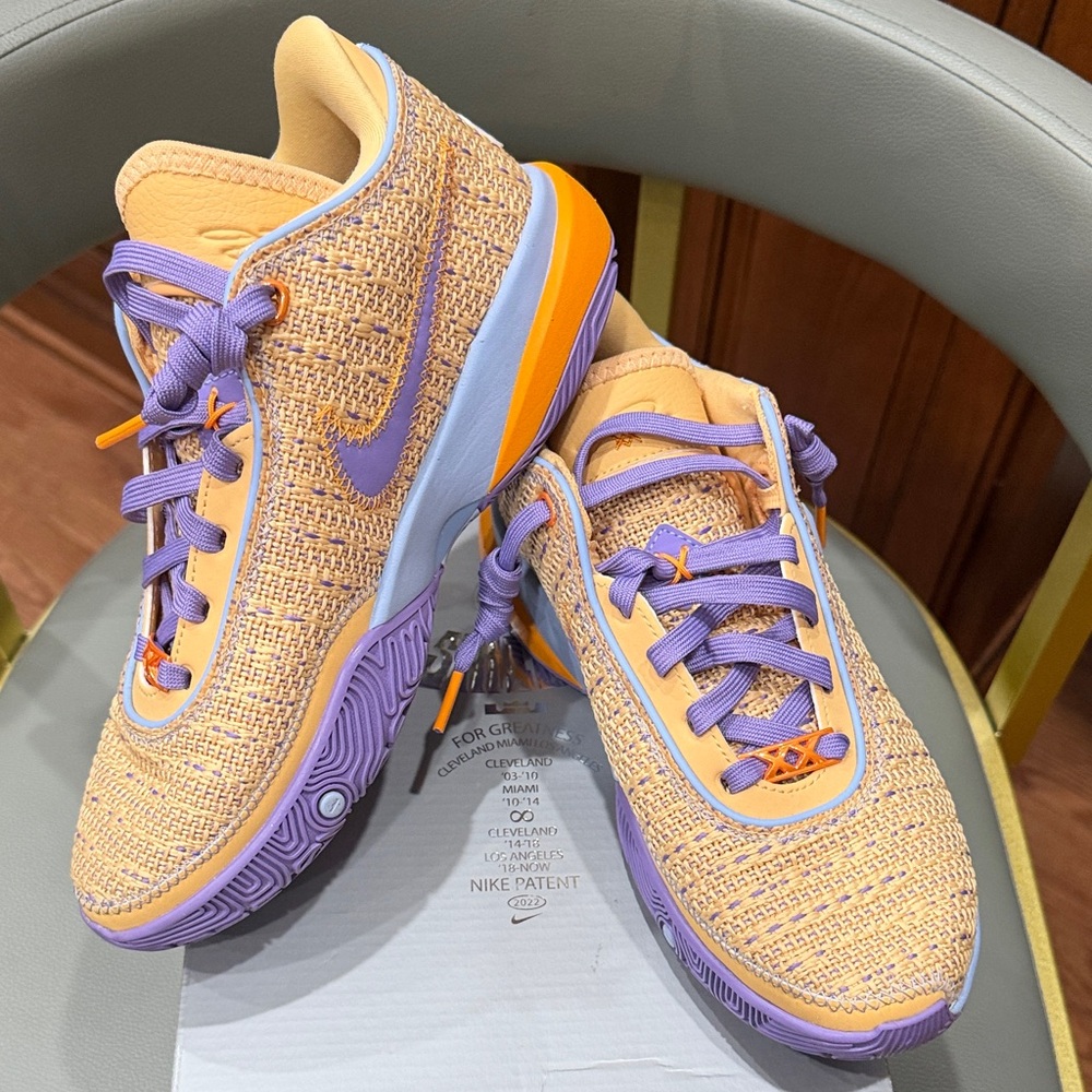 Nike Women's Vibrant Orange and Purple Athletic Shoes